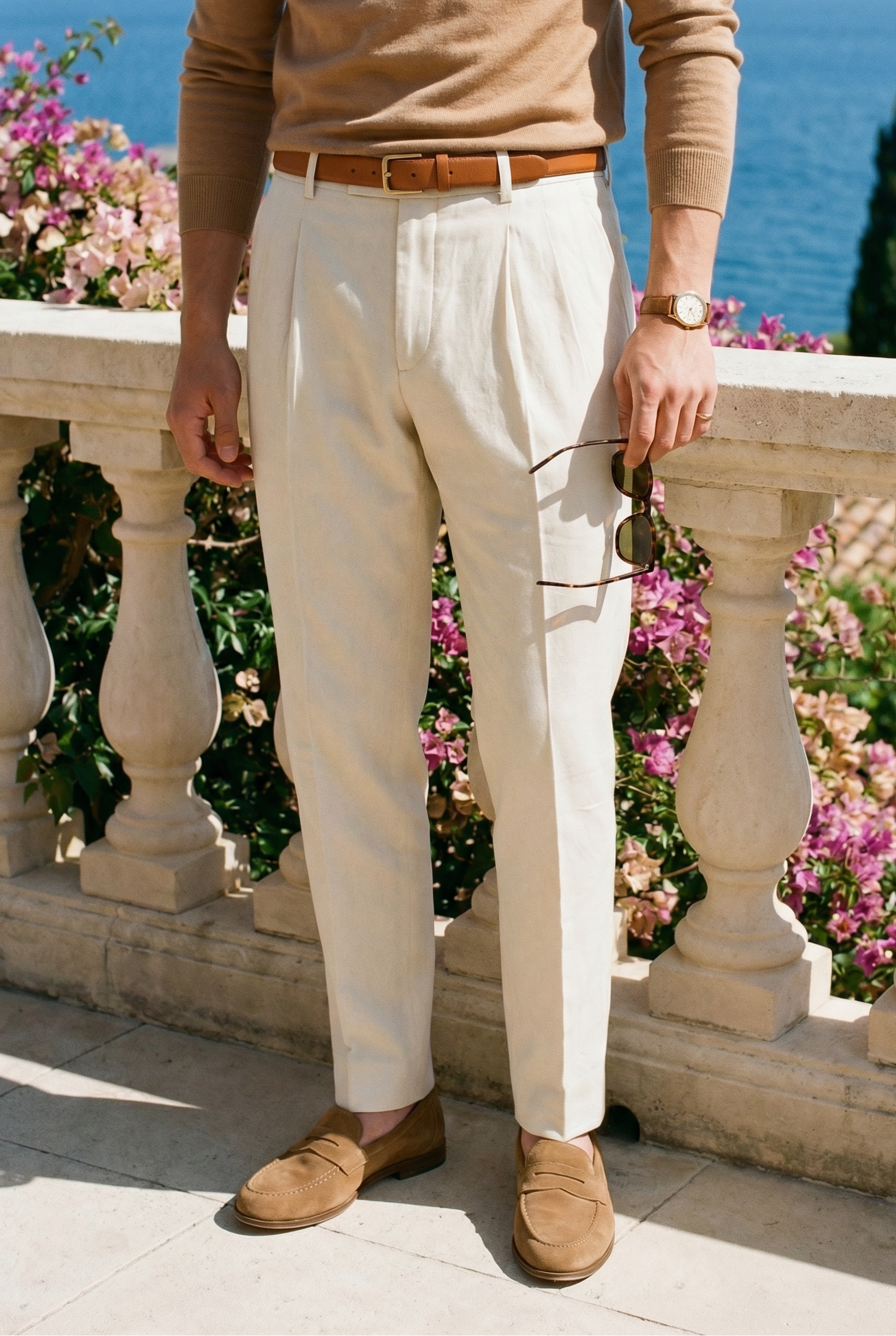 Miles | Men's Linen Trousers, Old Money Classic Summer Pants
