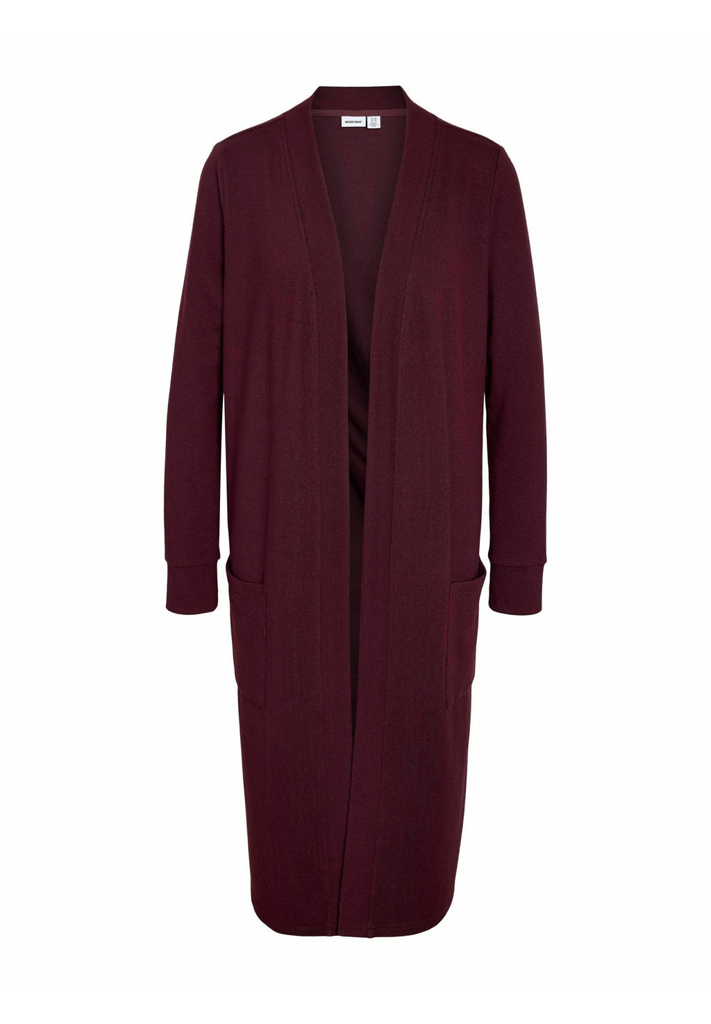 Livia | Women's Long Knit Cardigan, Bordeaux Soft Drape Autumn Winter