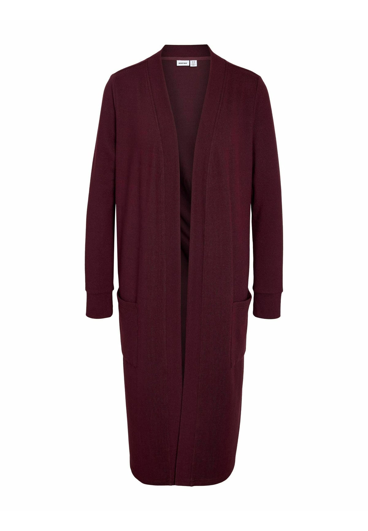Livia | Women's Long Knit Cardigan, Bordeaux Soft Drape Autumn Winter