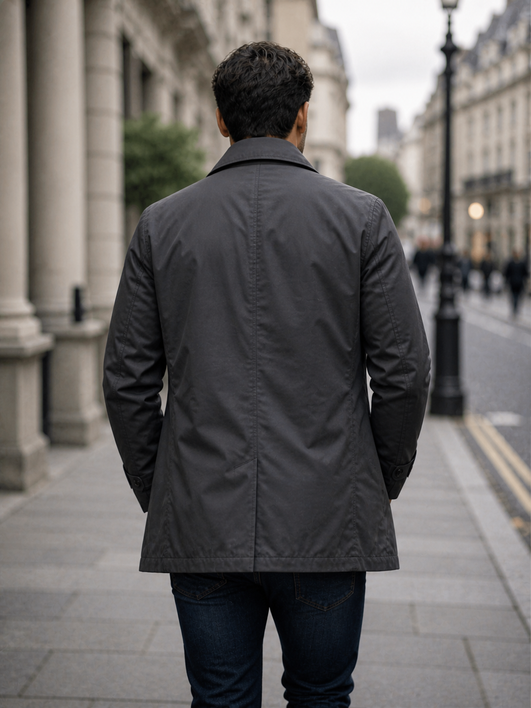 Axel | Men's Tailored Classic Coat, Smart Winter Coat - Grey