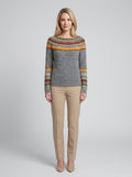 Linsy | Women's Elegant Sweater, Patterned Winter Knit - Front [Lystr 6a877fba9a6f0463cfb6d808:front]
