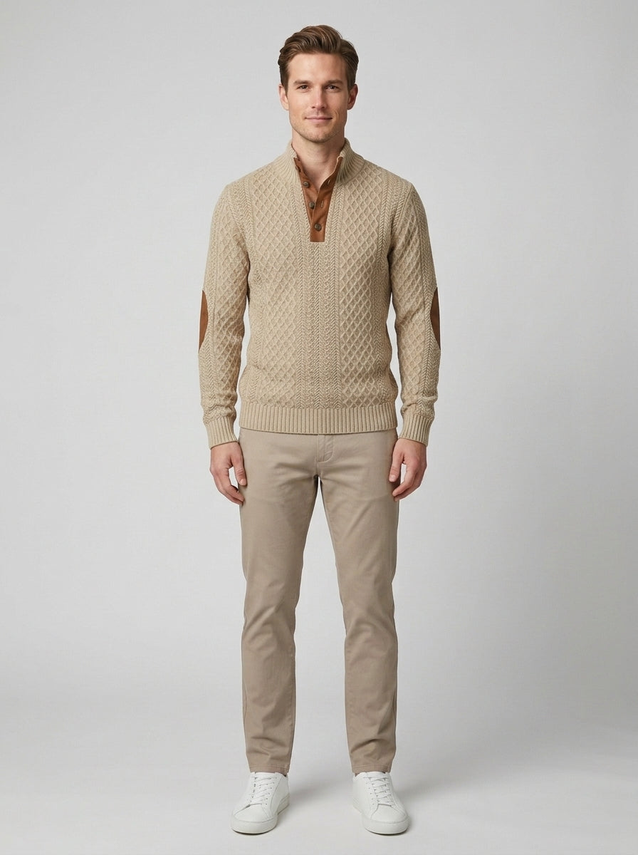 Klaus | Men's Knit Sweater, Classic Wool Winter Pullover - Front [Lystr 6a74535fec197044ccb0df9f:front]