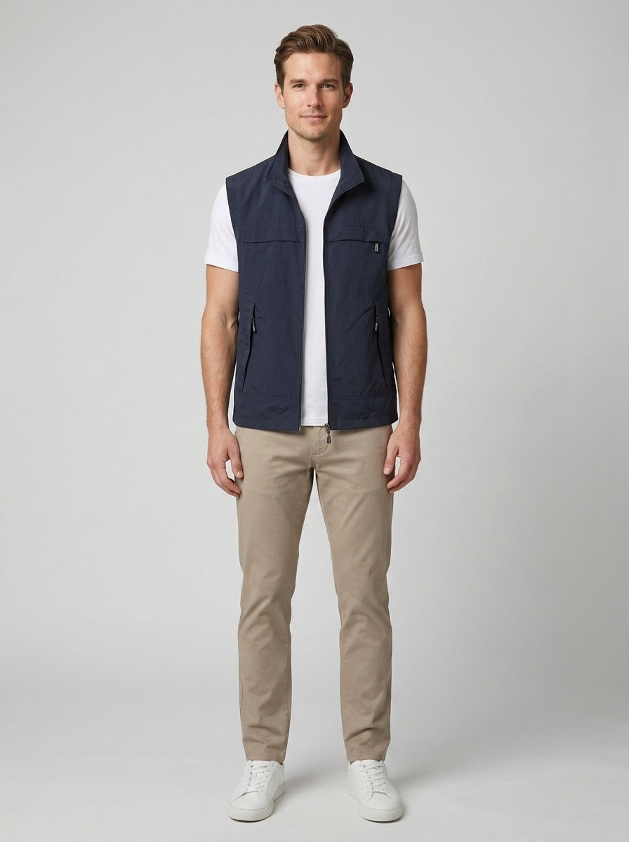 Aiden | Men's Lightweight Vest, Quick-Dry Breathable Gilet - Front [Lystr 6a8612b0346c7d0de359f73f:front]