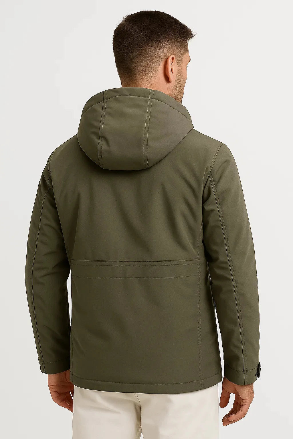 Kasper | Men's Hooded Insulated Puffer Jacket, Army Green Winter