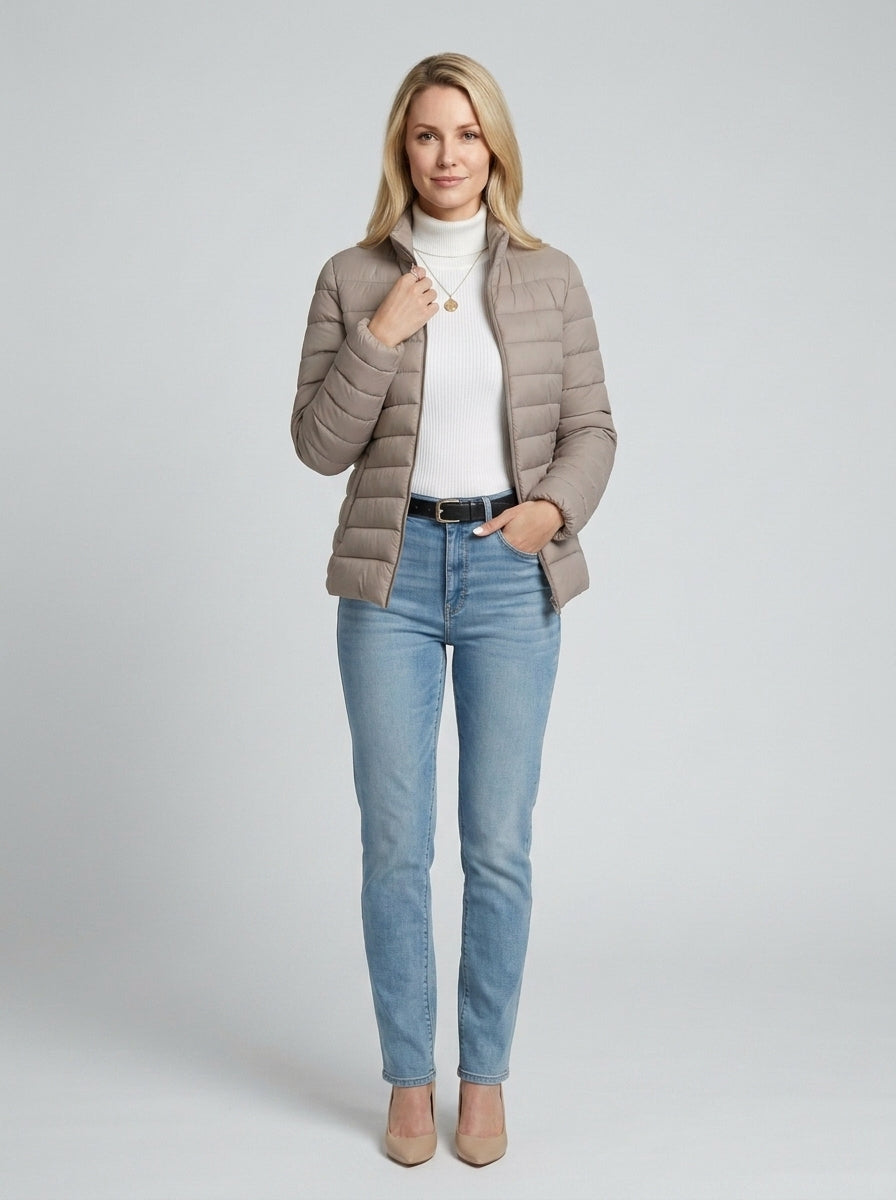 Nora | Women's Lightweight Quilted Jacket, Slim Winter Jacket - Front [Lystr 6a7467415d32fba9c72a61c6:front]