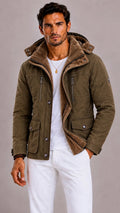 Mattias | Men's Functional Pocket Parka, Brown Winter Outerwear