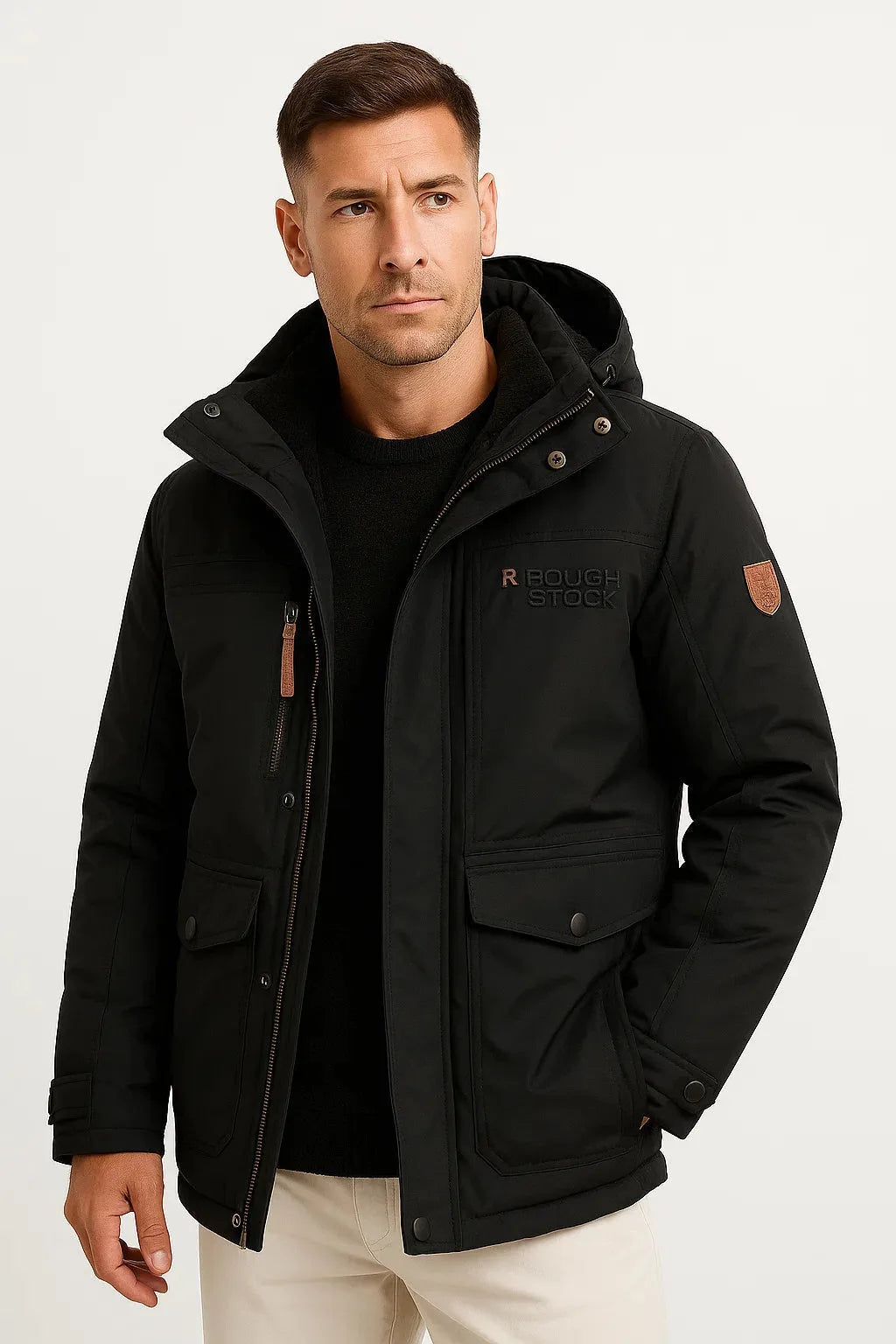 Kasper | Men's Hooded Insulated Puffer Jacket, Army Green Winter