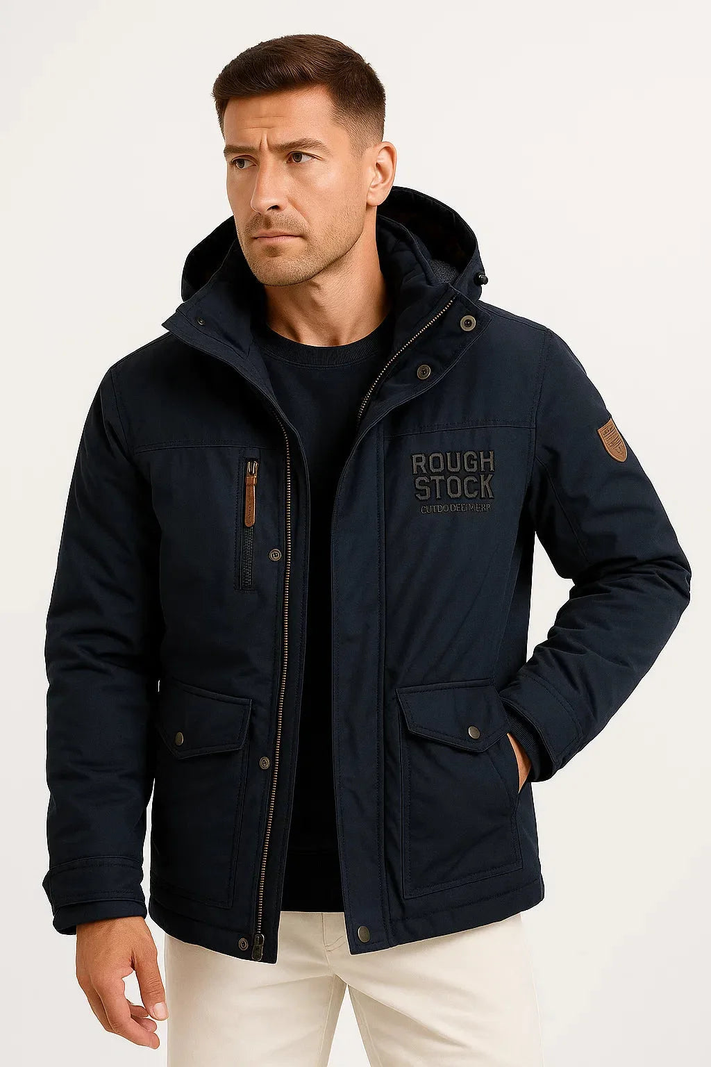 Kasper | Men's Hooded Insulated Puffer Jacket, Army Green Winter
