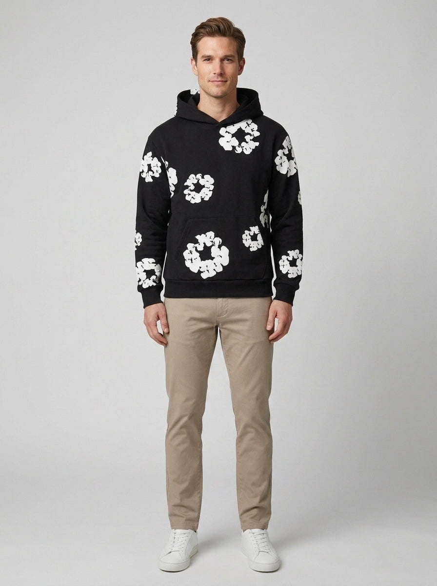 Finn | Men's Printed Hoodie, Relaxed Fit Winter Pullover - Front [Lystr 6a746b525d32fba9c72a61e8:front]