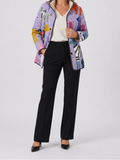 Rhea | Women's Quilted Jacket, Dog Print Casual Winter Jacket - Floral