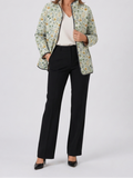 Nola | Women's Quilted Jacket, Delightful Floral Print Winter Jacket - Floral