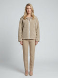 Paige | Women's Relaxed Fit Teddy Zip Up Jacket High Neck Winter - Front [Lystr 6aab9df6ff77bc59a37ef2aa:front]