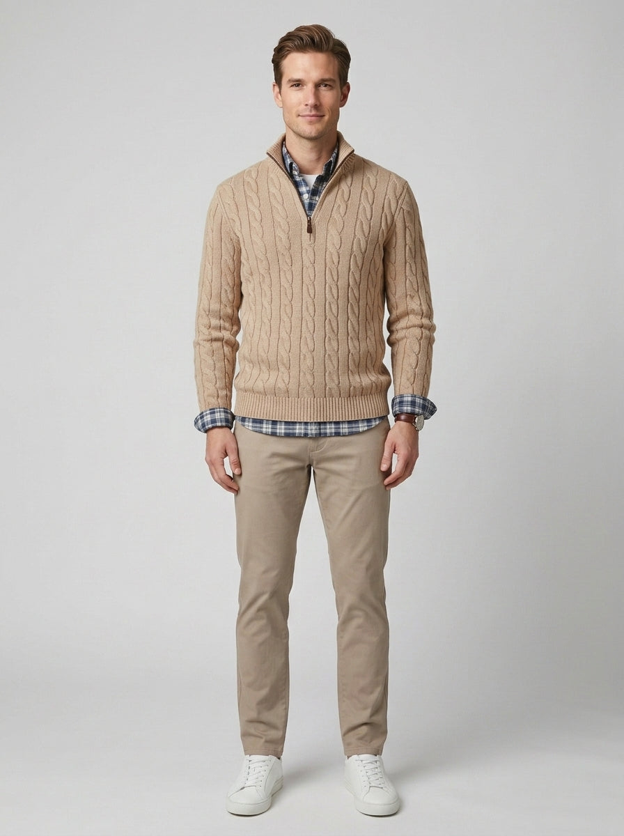 Lorenzo | Men's Light Sweater, Versatile Winter Knit - Front [Lystr 6a746b1ef68a7fe40475b4ce:front]