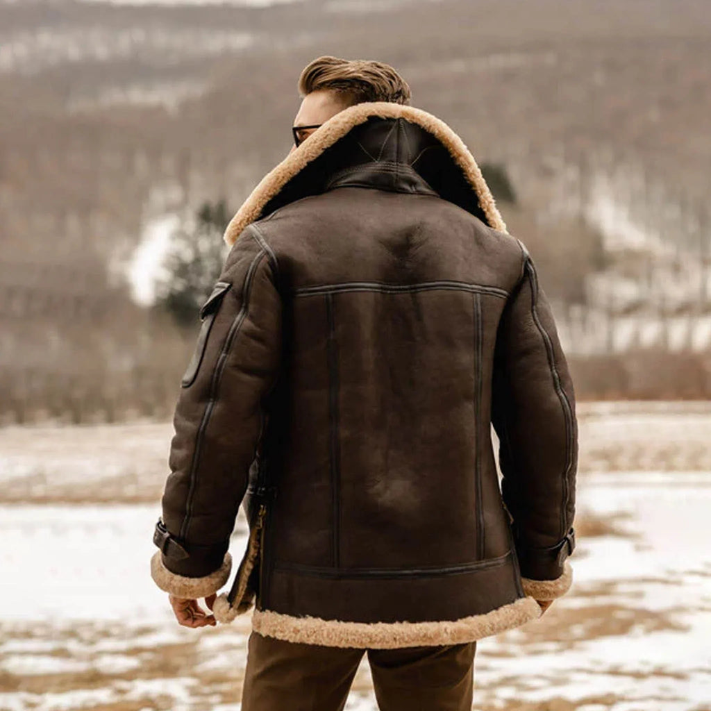 Harold | Men's Leather Jacket, Fur-Lined Winter Jacket