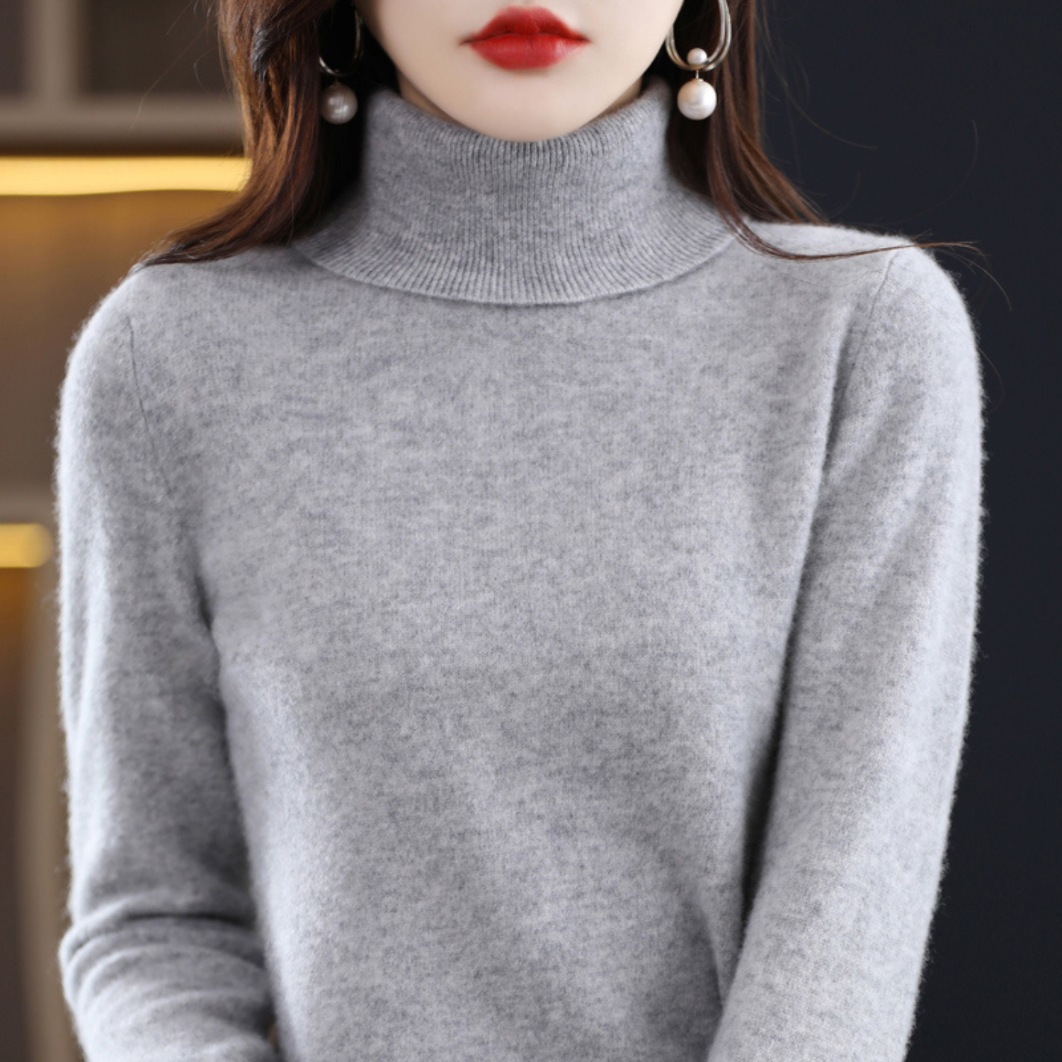 Emmie | Women's Turtleneck Sweater, Soft Cashmere Winter Knit