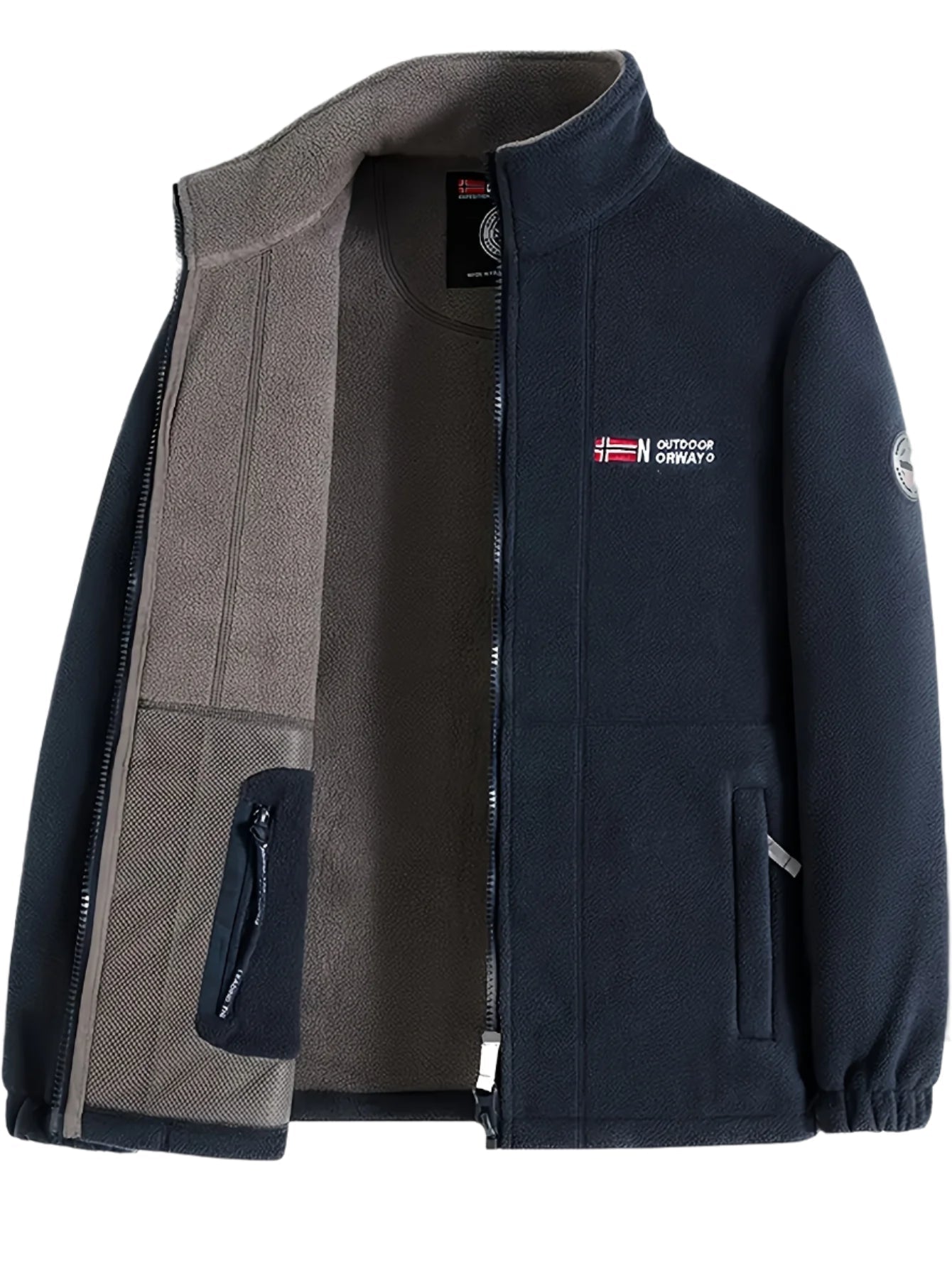 Julius | Men's Fleece Jacket, Outdoor Warm Zip Jacket