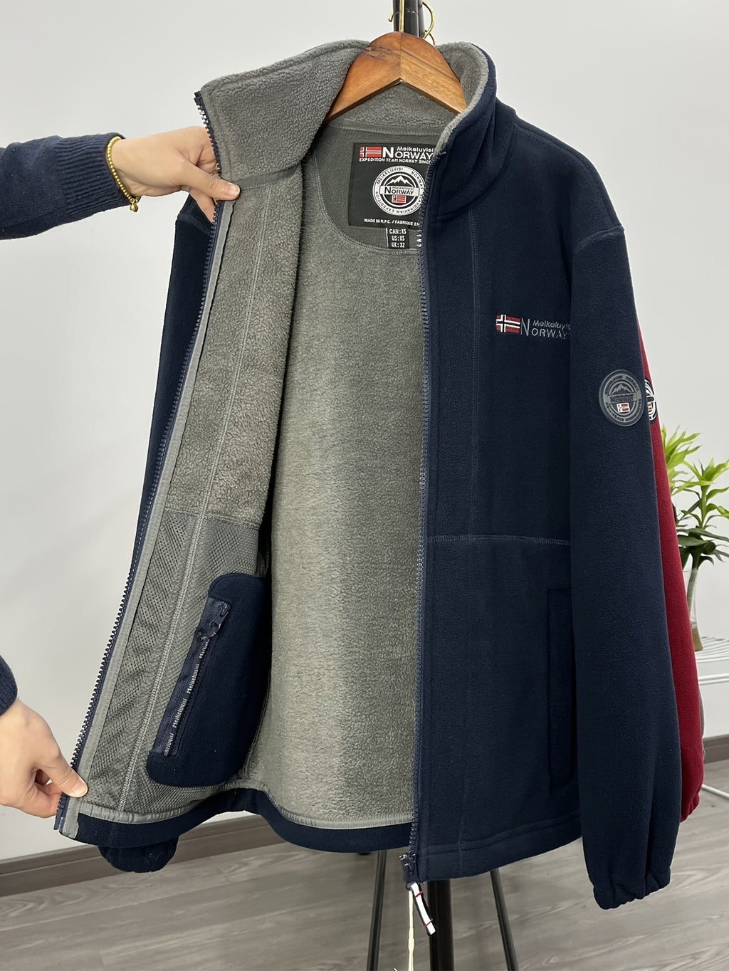 Julius | Men's Fleece Jacket, Outdoor Warm Zip Jacket
