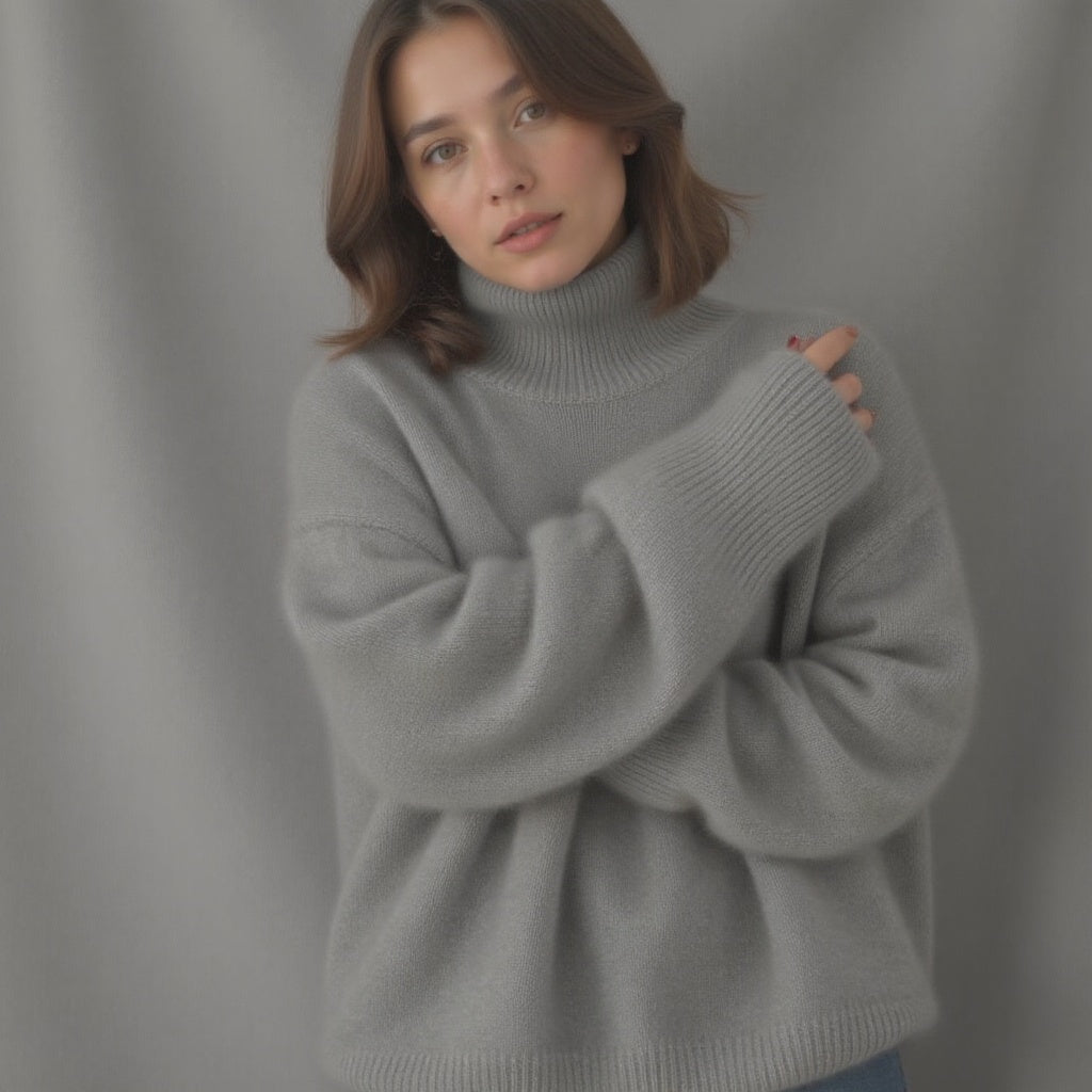 Sydney | Women's Turtleneck Sweater, Oversized Cashmere Winter Knit