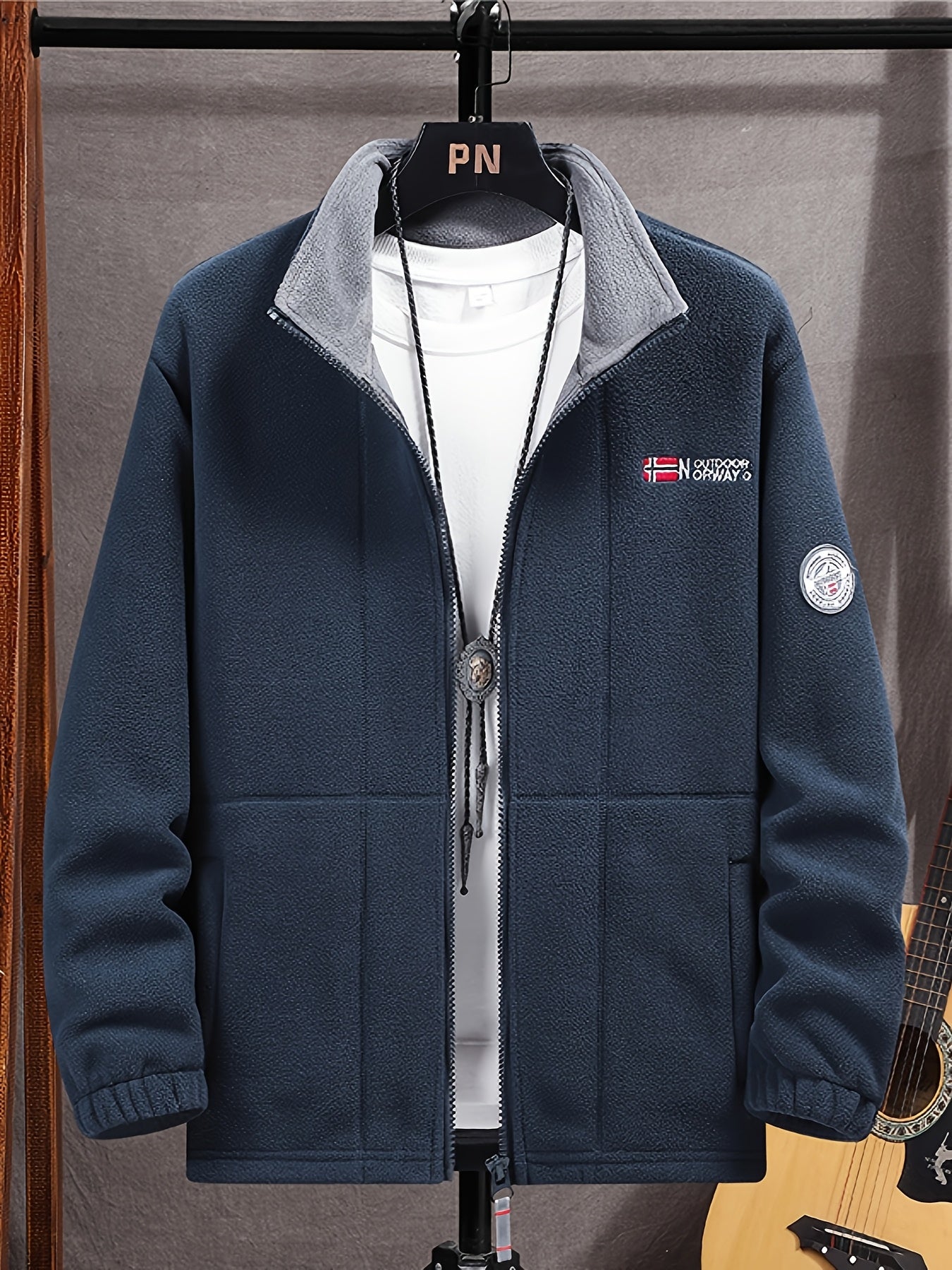 Julius | Men's Fleece Jacket, Outdoor Warm Zip Jacket