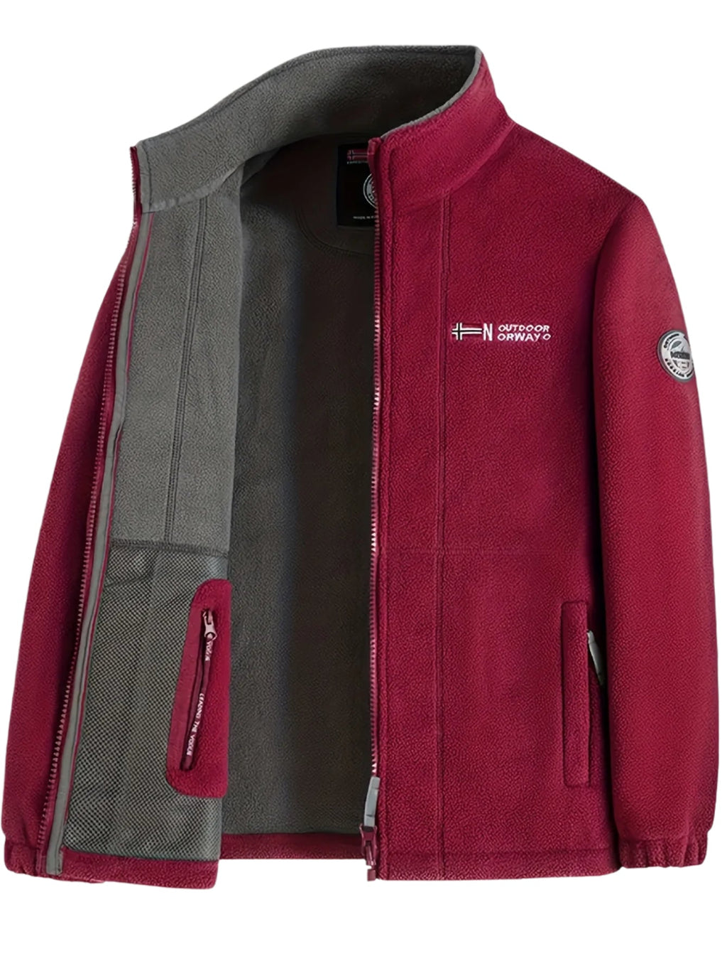 Julius | Men's Fleece Jacket, Outdoor Warm Zip Jacket