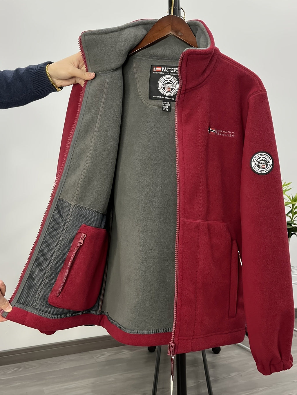Julius | Men's Fleece Jacket, Outdoor Warm Zip Jacket