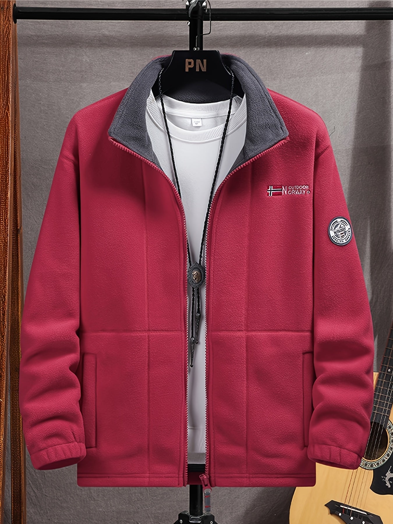 Julius | Men's Fleece Jacket, Outdoor Warm Zip Jacket
