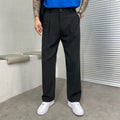 Marcus | Men's Wide-Leg Dress Trousers, Double Pleat Tailored Pants