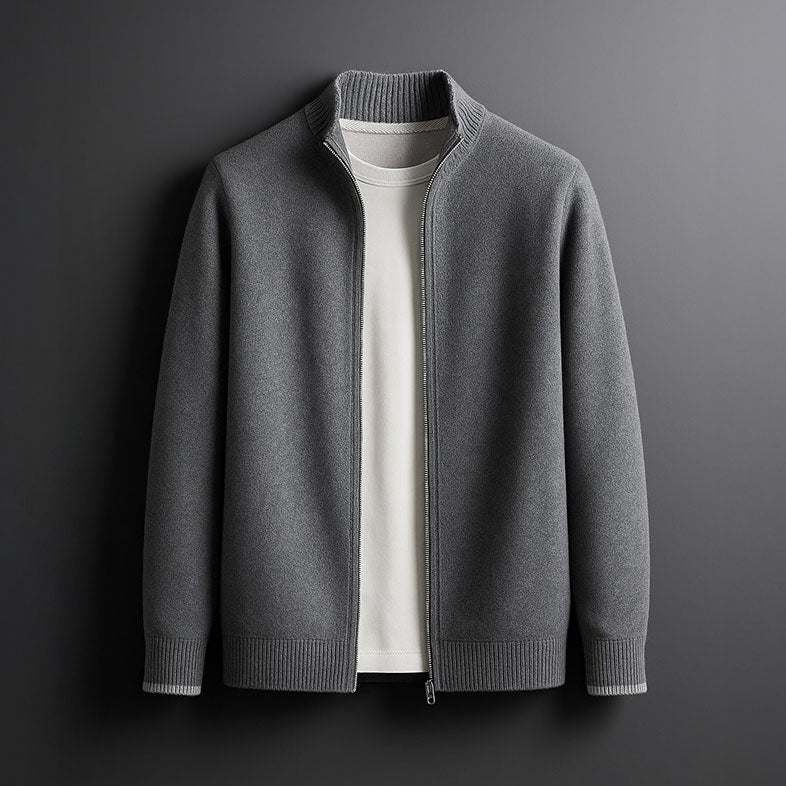 Bordeaux | Men's Half-Zip Sweater, Merino Wool Winter Knit