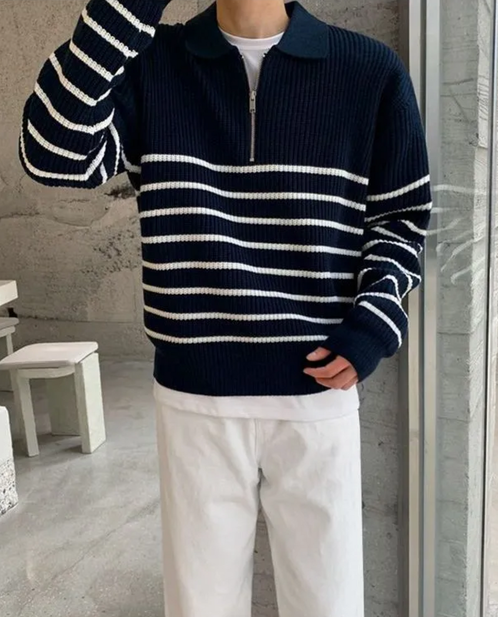 Marlowe | Men's Quarter-Zip Sweater, Winter Knit