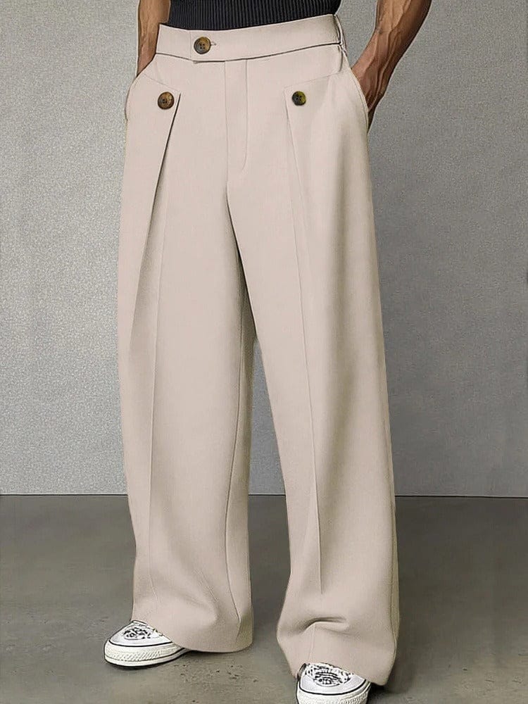 Preston | Men's Wide-Leg Pants, Relaxed Wool Blend Winter