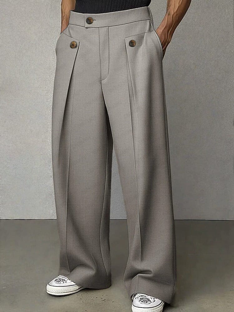 Preston | Men's Wide-Leg Pants, Relaxed Wool Blend Winter