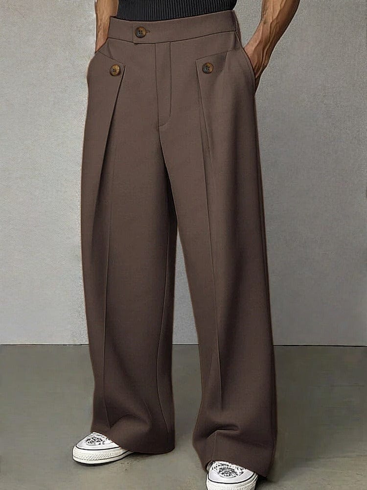 Preston | Men's Wide-Leg Pants, Relaxed Wool Blend Winter