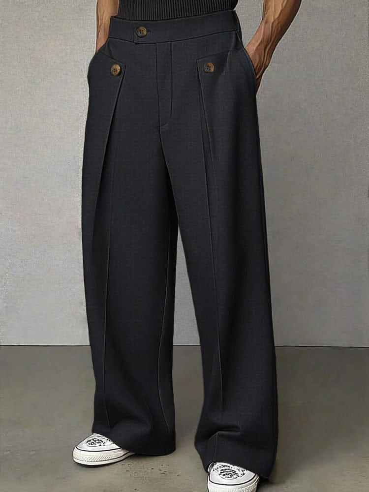 Preston | Men's Wide-Leg Pants, Relaxed Wool Blend Winter