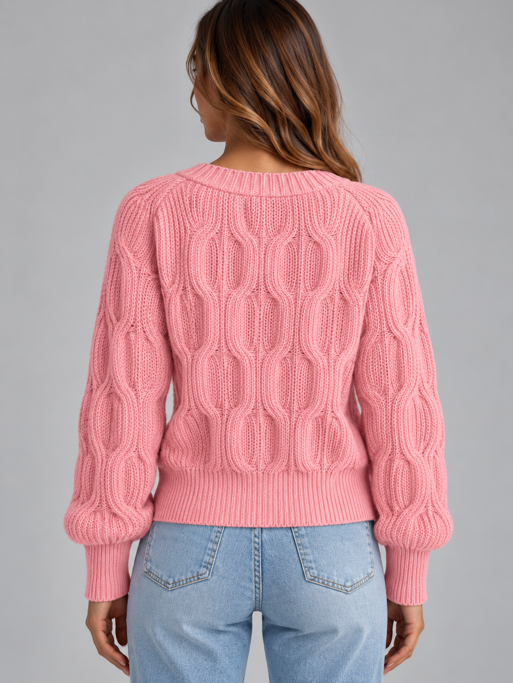 Beatrix | Women's Bow Detail V-Neck Cardigan Button Front Knitted Jumper