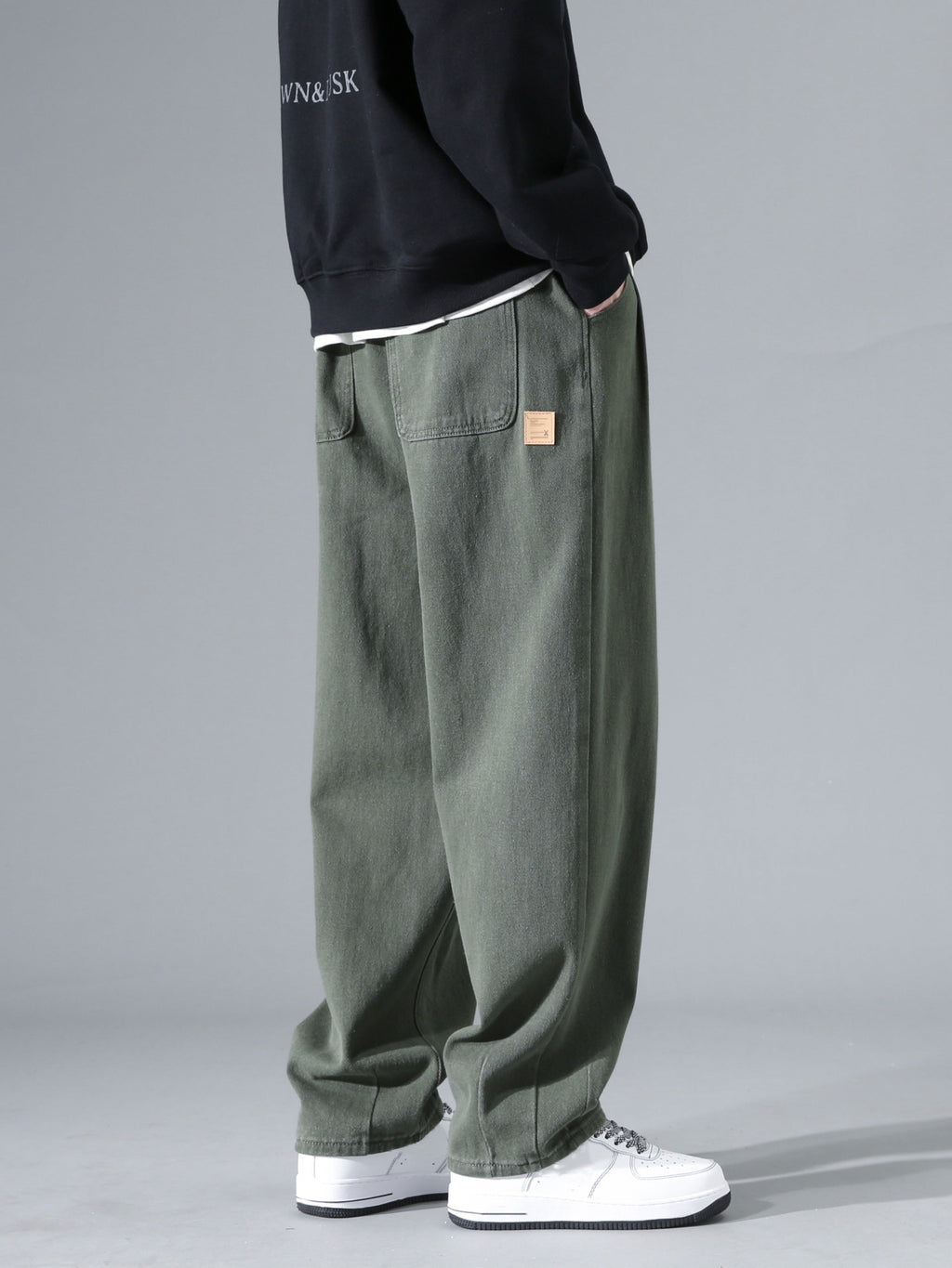 Beckett | Men's Wide-Leg Trousers, Drawstring Waist Relaxed Pants