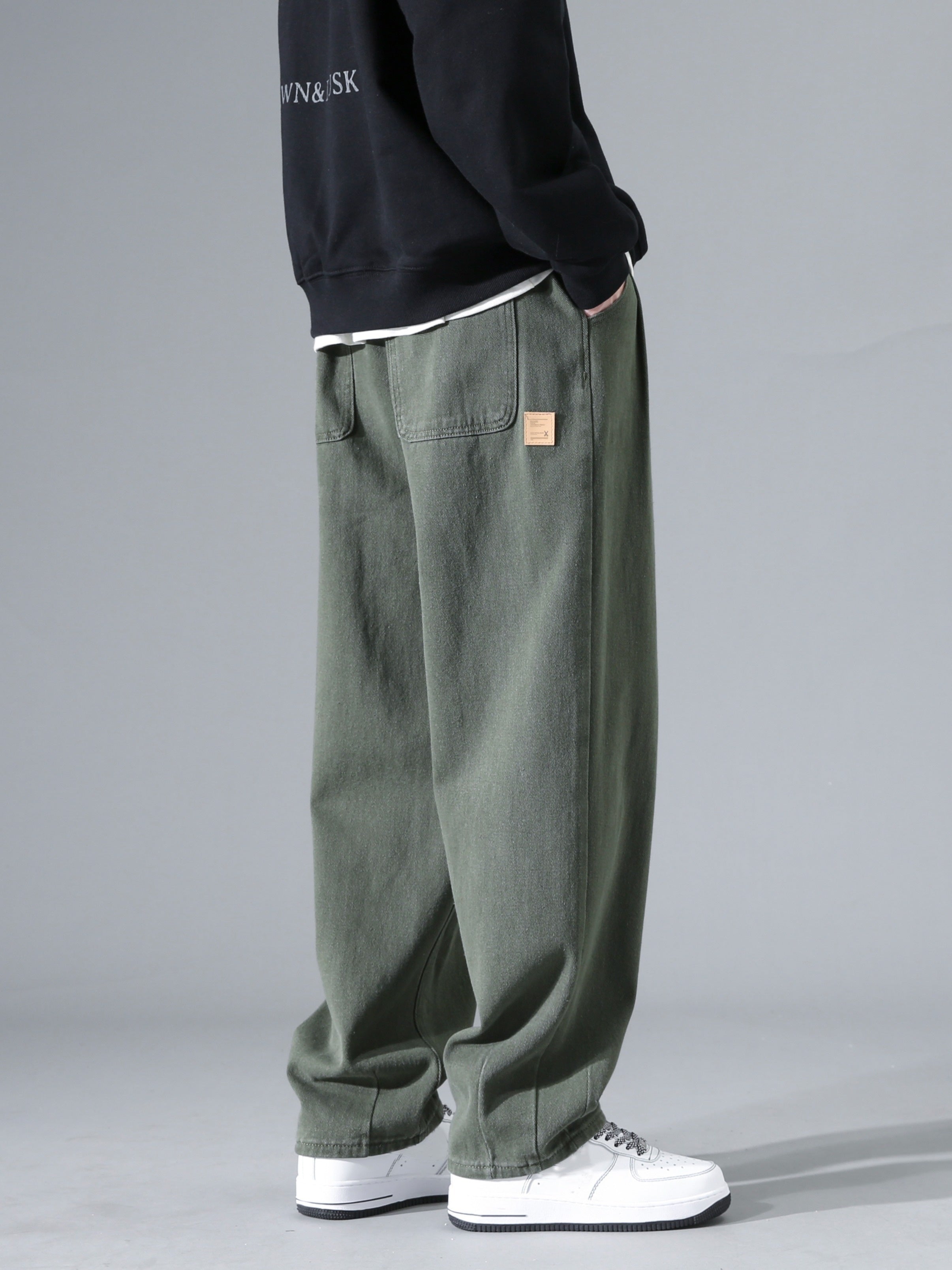 Beckett | Men's Wide-Leg Trousers, Drawstring Waist Relaxed Pants