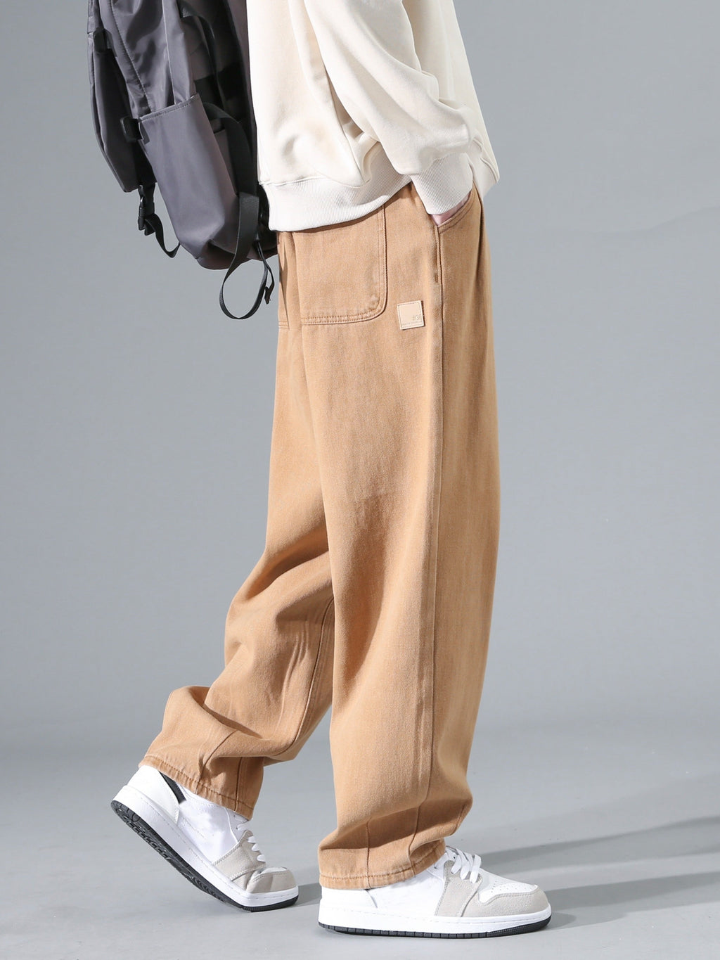 Beckett | Men's Wide-Leg Trousers, Drawstring Waist Relaxed Pants