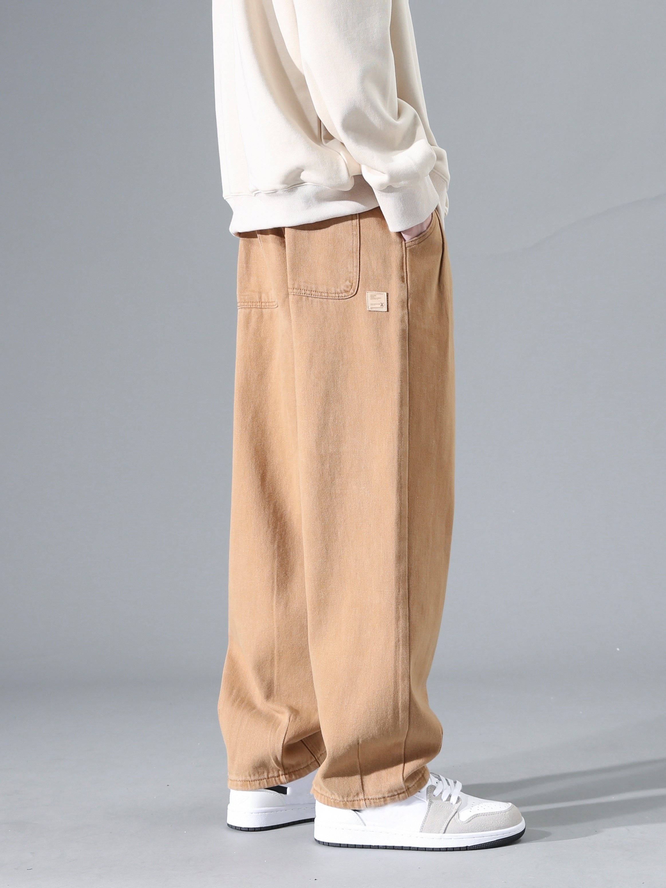 Beckett | Men's Wide-Leg Trousers, Drawstring Waist Relaxed Pants