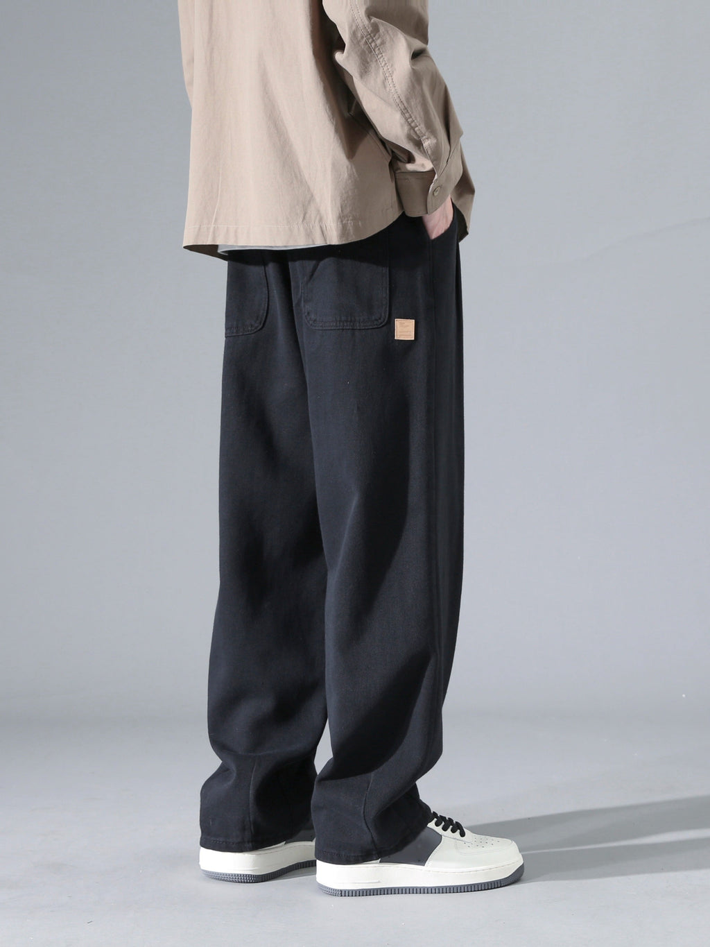 Beckett | Men's Wide-Leg Trousers, Drawstring Waist Relaxed Pants