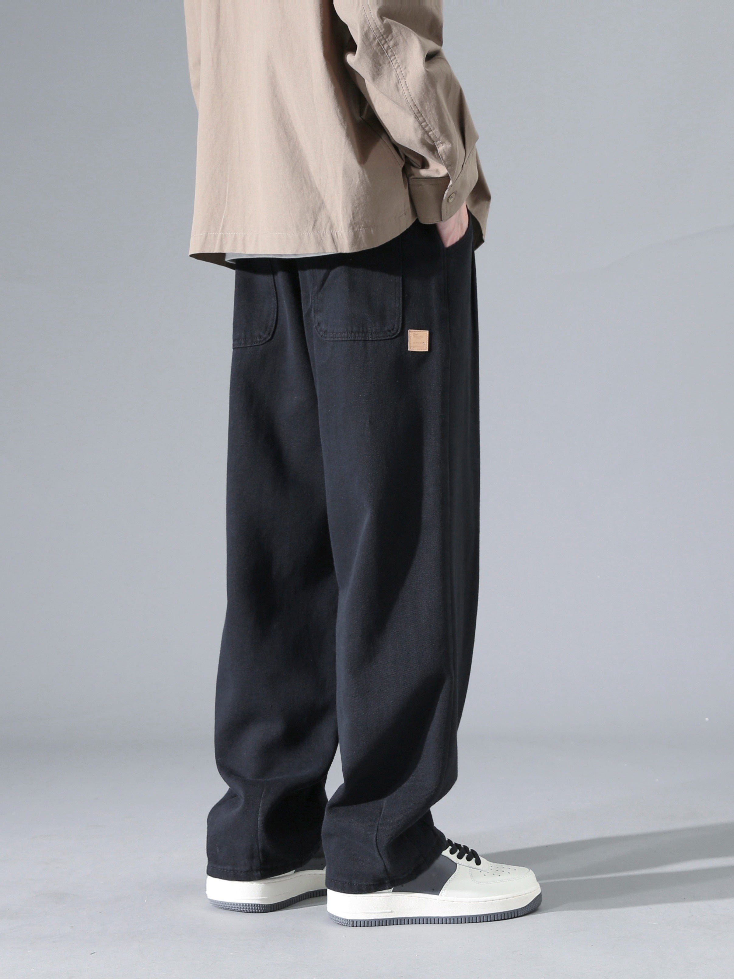 Beckett | Men's Wide-Leg Trousers, Drawstring Waist Relaxed Pants