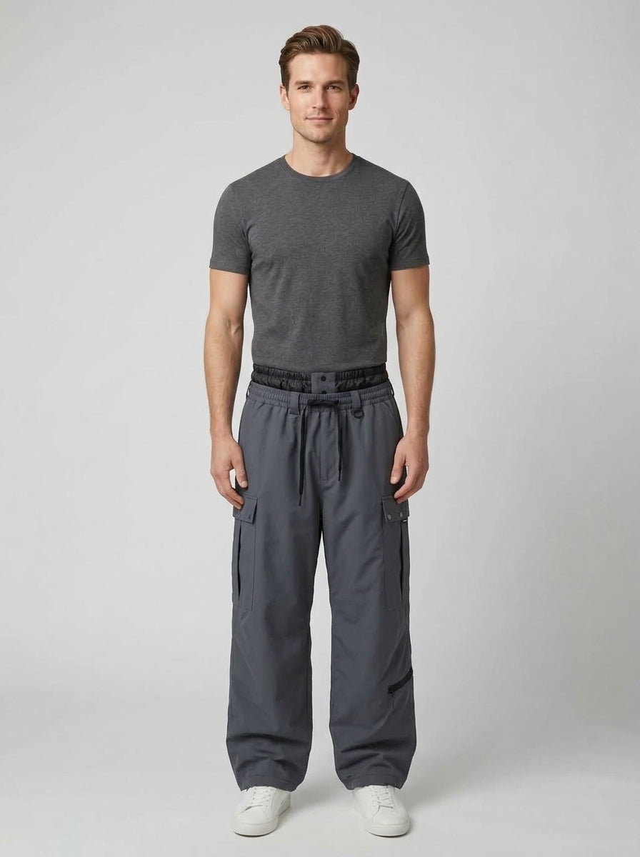 Ronan | Men's Cargo Pants, Baggy Utility Winter Trousers - Front [Lystr 6aa1694037f016869b673555:front]