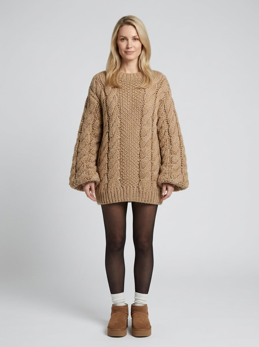 Gail | Women's Chunky Cozy Sweater Oversized Casual Autumn Winter - Front [Lystr 6aab9d2d536c91cef599b3e4:front]