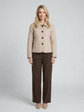 Freya | Women's Quilted Transitional Jacket, Collar Button Detail - Front [Lystr 6ac01aff06f210fd6cf85c18:front]