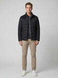 Casper | Men's Fleece Lined Padded Winter Coat, Contrast Panel - Front [Lystr 6ac49f4c4b5d0052da3d6175:front]