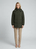 Rosalind | Women's Hooded Padded Winter Coat, Rosin Pink - Front [Lystr 6ac49f574b5d0052da3d6178:front]