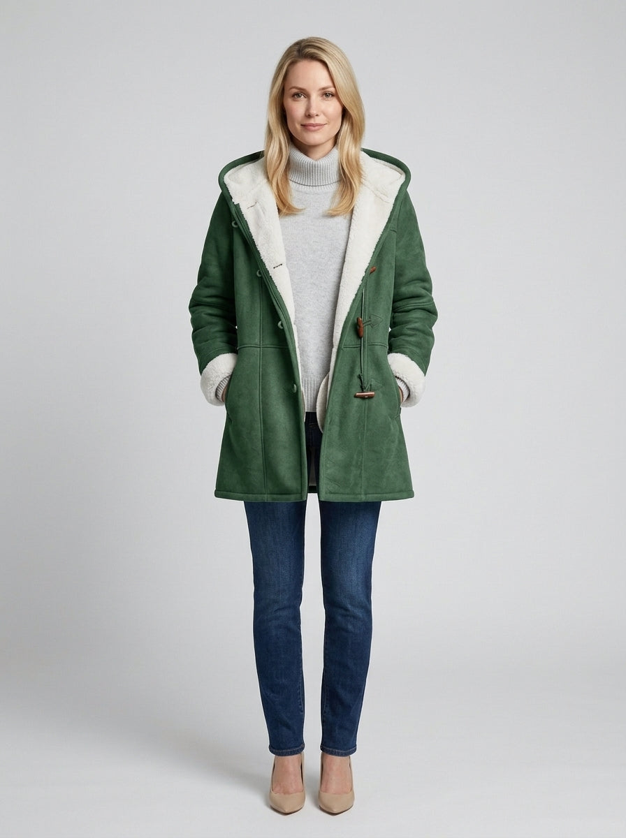 Waleria | Women's Duffle Coat, Warm Timeless Winter Coat - Front [Lystr 6a74662ff68a7fe40475b4b6:front]