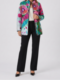 Arianne | Women's Quilted Jacket, Elegant Floral Pattern Winter Jacket - Floral