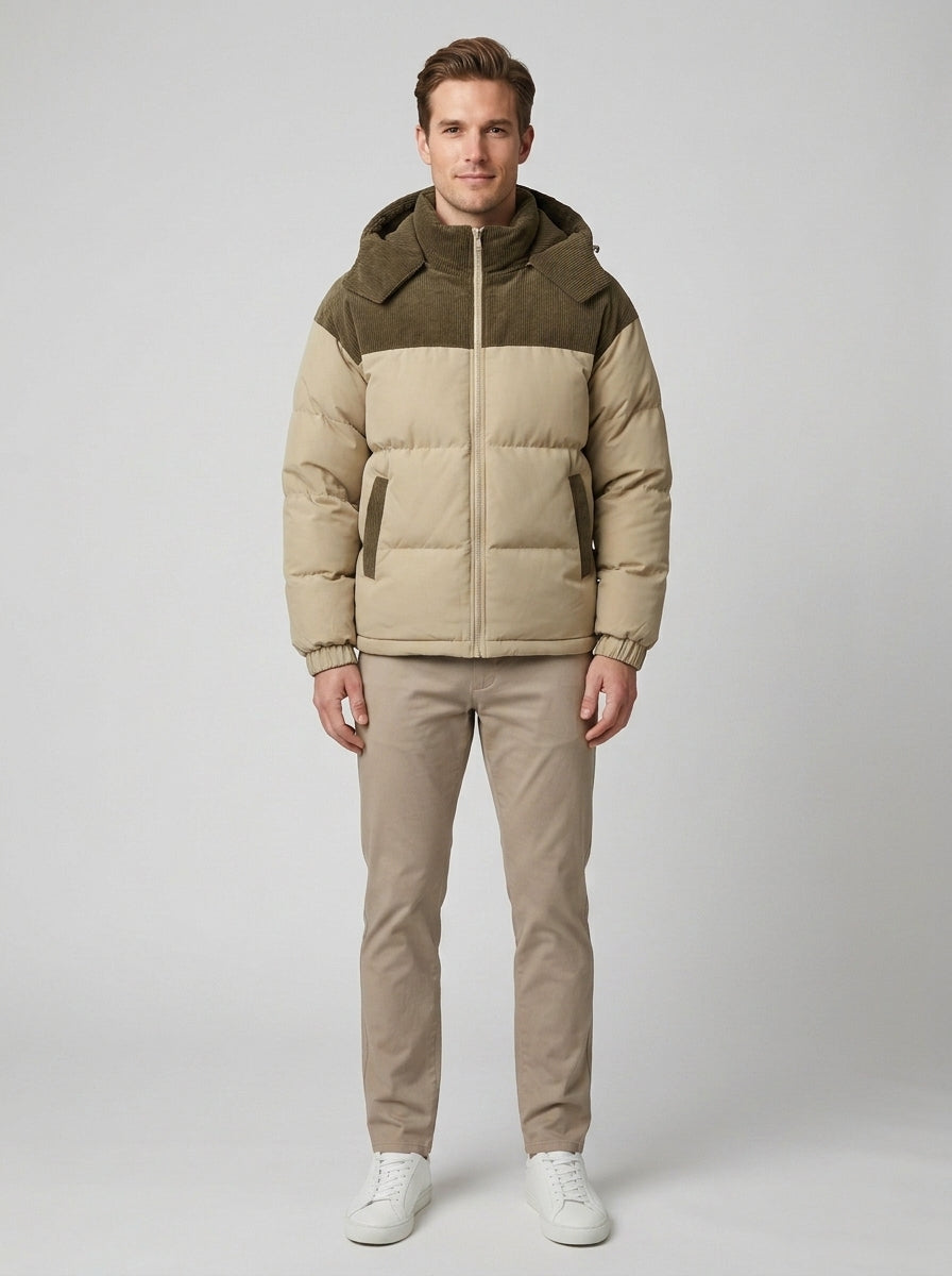 Stonewell | Men's Puffer Jacket, Thick Hooded Winter Jacket - Front [Lystr 6a86133850d8409094c0daf7:front]