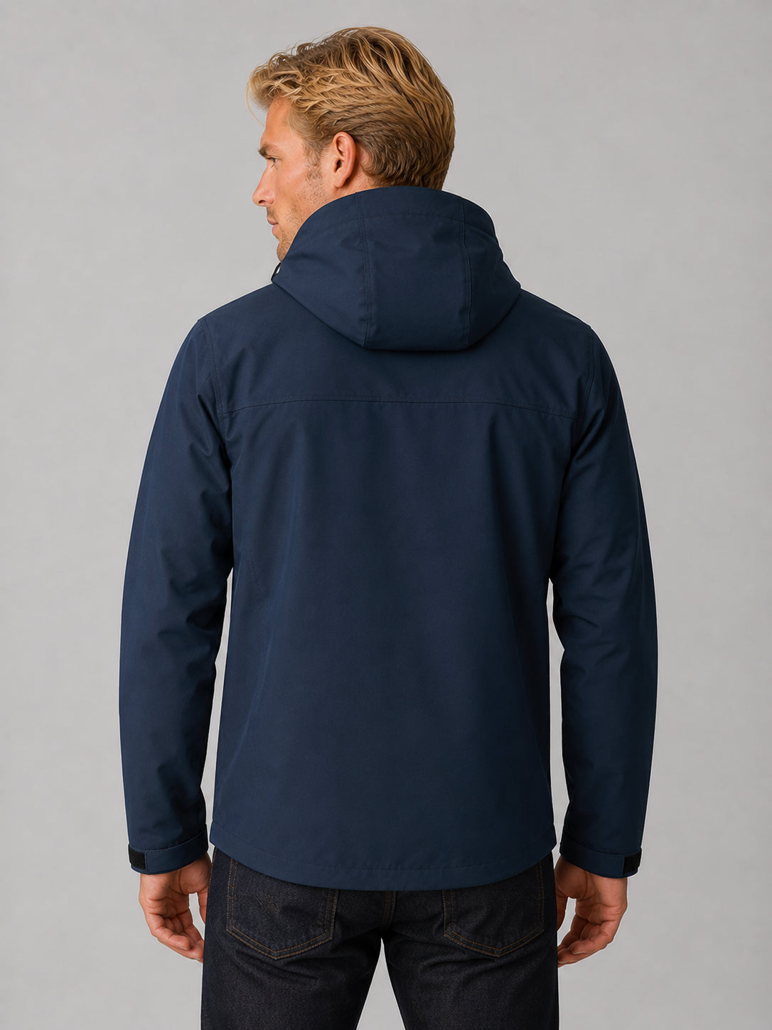 Callan | Men's Wind Water Resistant Hooded Windbreaker Zip Up Outdoor Autumn Winter