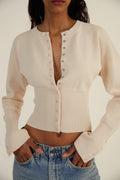 Bexley | Women's Cardigan, Cropped Long Sleeve Button-Up Knit Winter Cardigan